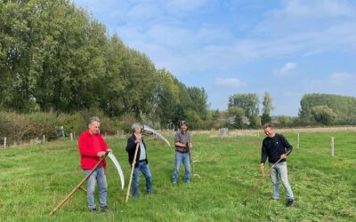 Nieuwe werkgroep Zeismaaien Vereniging Markdal deed mee aan 1e cursus