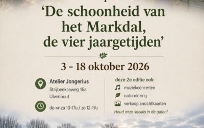 Expositie De Schoonheid van het Markdal bij Atelier Jongerius wordt op 2 oktober officieel geopend